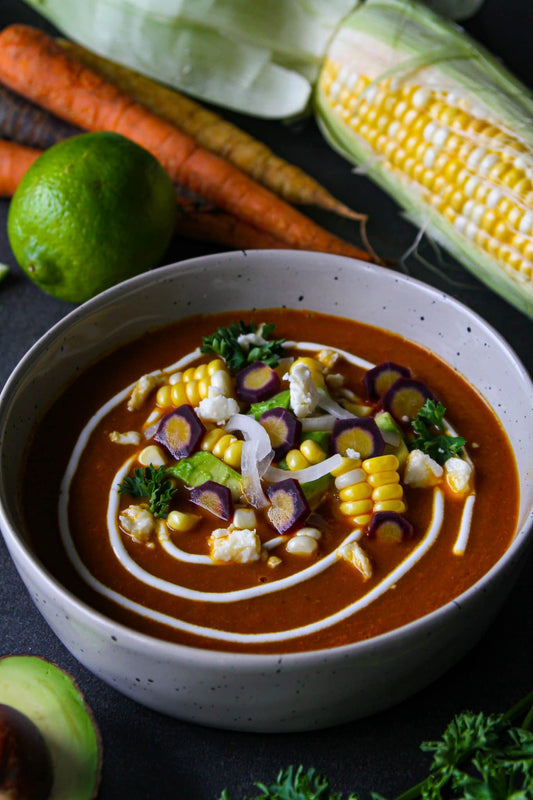 Mexican Smoked Carrot and Corn Soup Recipe